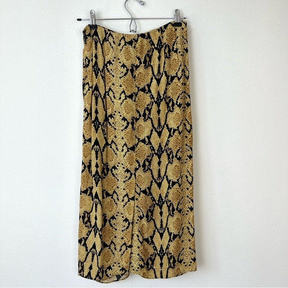 ba&sh Carry Midi Skirt Animal Print Ocher - Picture 5 of 7